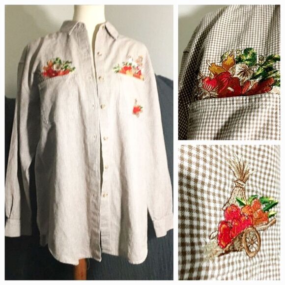 Solutions Original  Fall /Thanksgiving Inspired Shirt Size Large - Picture 1 of 10